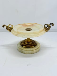 19th Century French Neoclassical Onyx & Bronze Ormolu Mounted Tazza Grand Tour