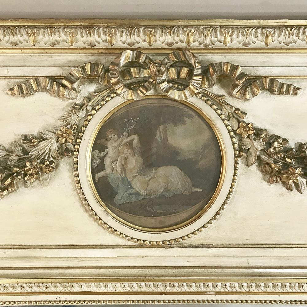 Trumeau dipinto neoclassico francese del XIX secolo, 1860 ca. in vendita 3