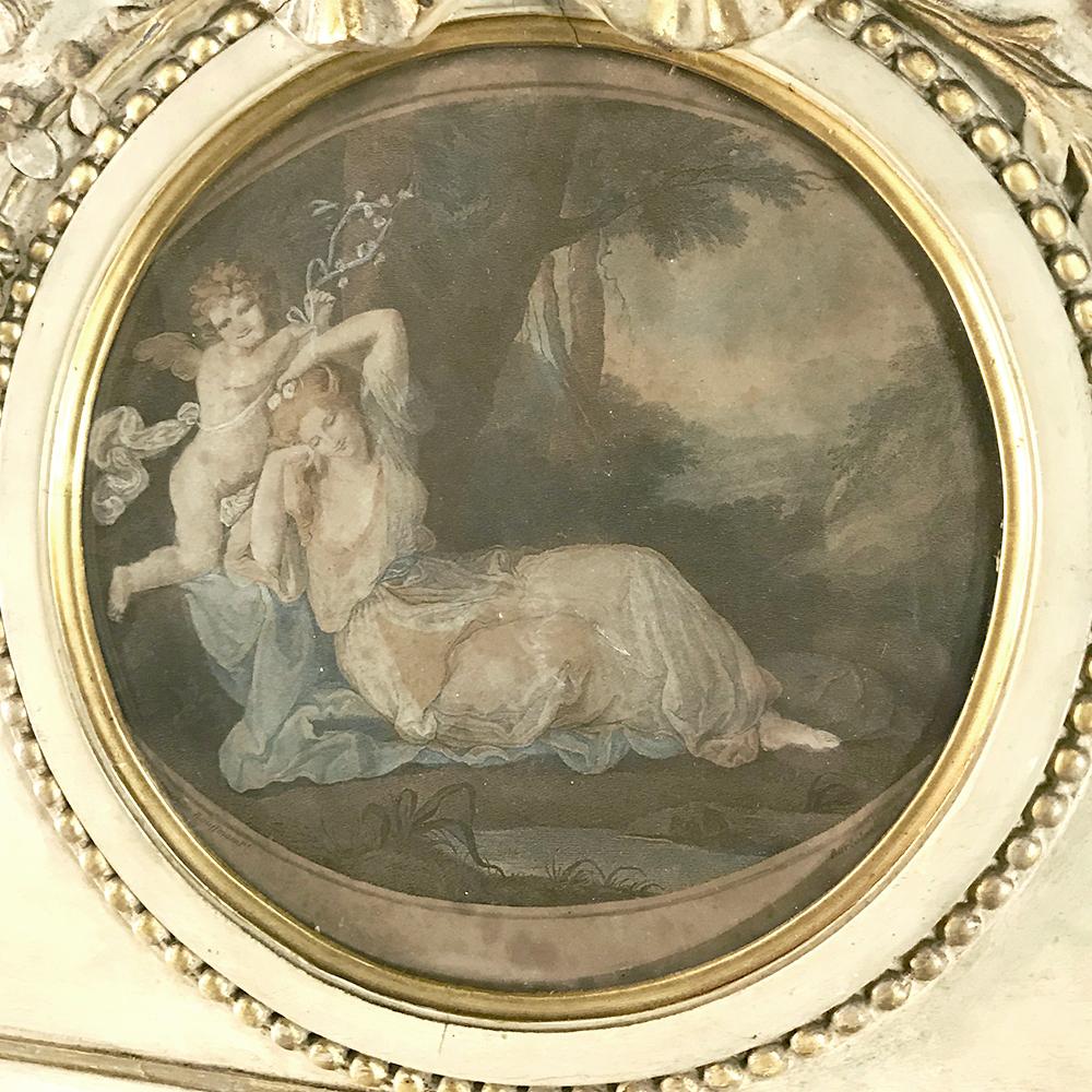 Trumeau dipinto neoclassico francese del XIX secolo, 1860 ca. in vendita 4