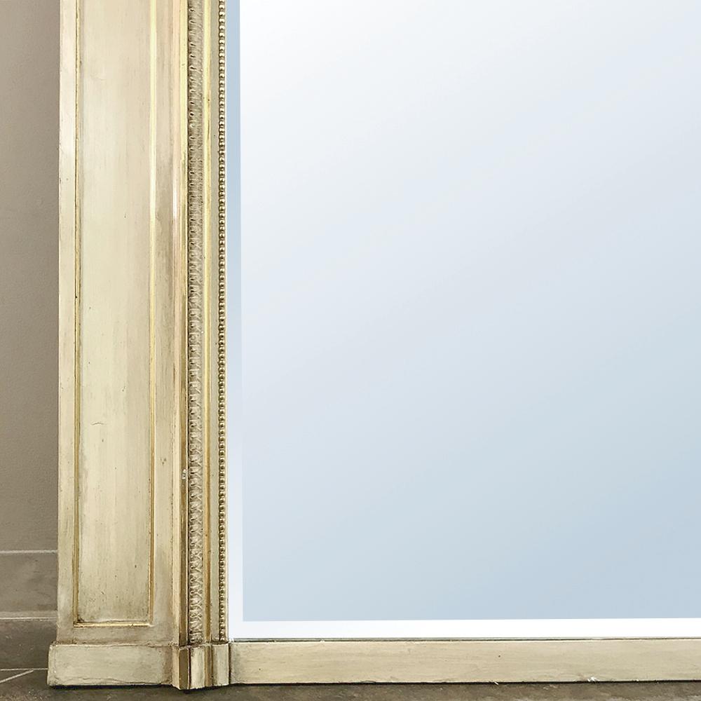 Specchio Trumeau dipinto neoclassico francese del XIX secolo, 1860 ca. in vendita