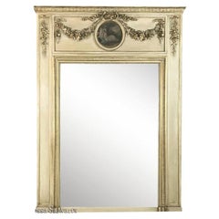 19th Century French Neoclassical Painted Trumeau, ca. 1860