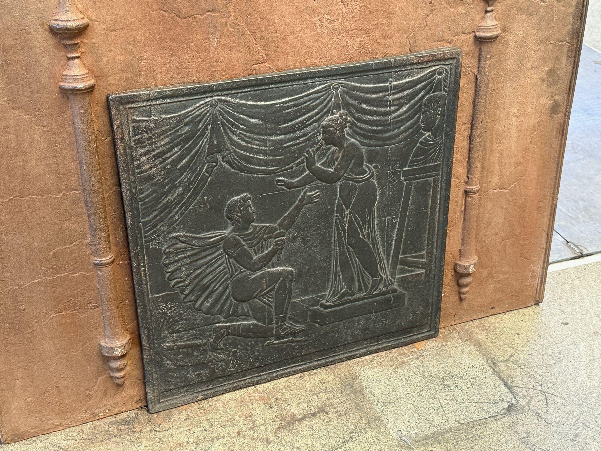19th Century French Neoclassical Period Fireback / Backsplash In Good Condition For Sale In Soest, NL