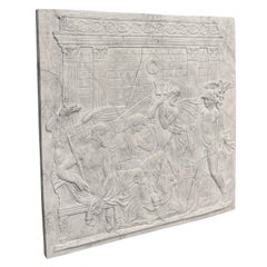 Französisches neoklassizistisches Wandrelief des römischen Gottes Neptun aus dem 19.