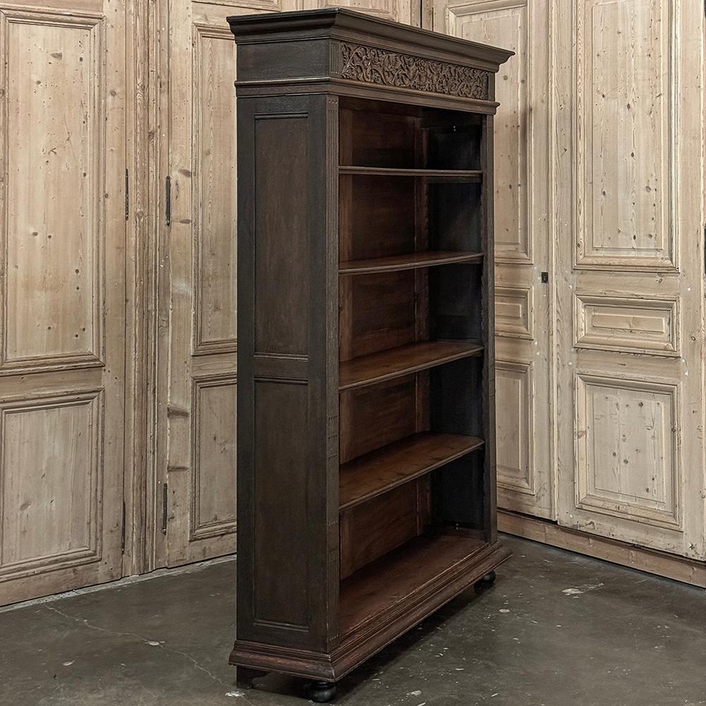 19th Century French Neoclassical ~ Renaissance Open Bookcase For Sale 7