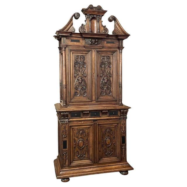 Neoclassical Store 19th Century Rustic Neoclassical Painted Store Display, Bookcase For ...