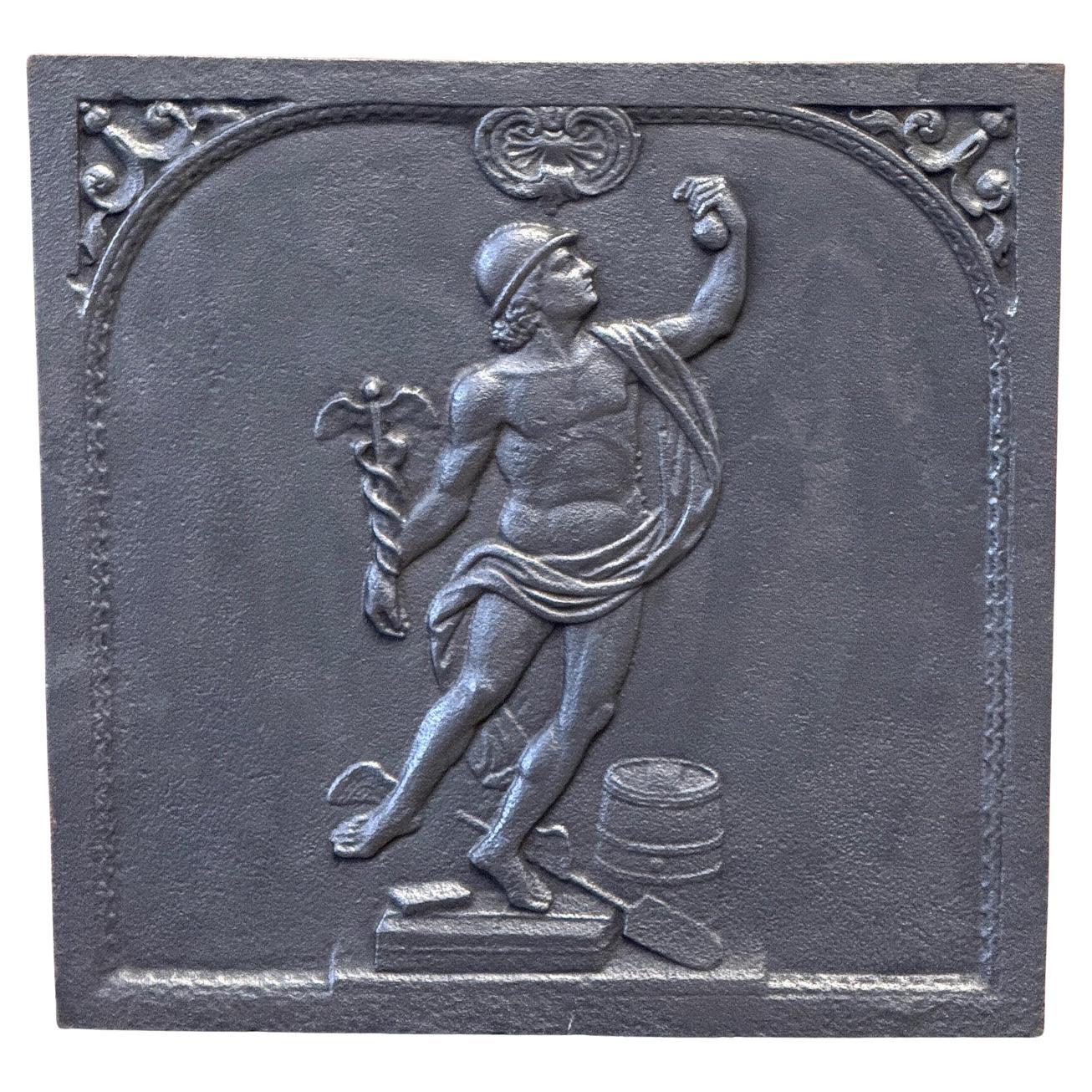 19th Century French Neoclassical Style 'Mercury' Fireback / Backsplash