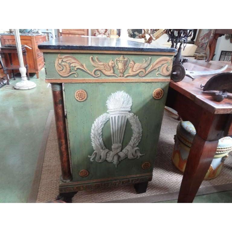 19th Century French Neoclassical Style Painted Commode In Good Condition For Sale In Houston, TX