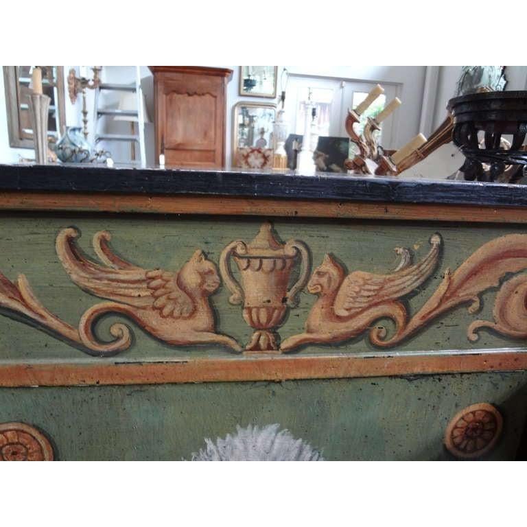 19th Century French Neoclassical Style Painted Commode For Sale 2