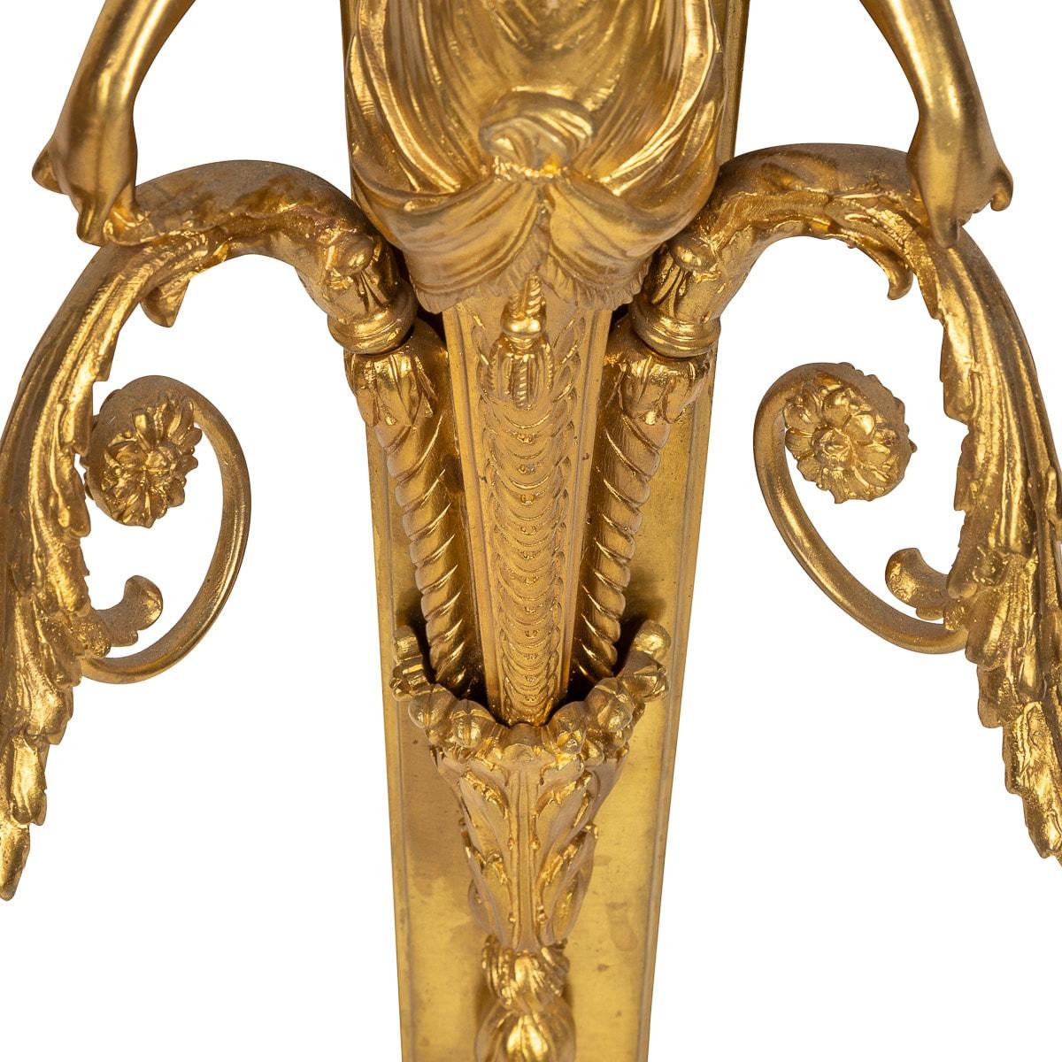 19th Century French Neoclassical Style Pair of Ormolu Gilt D'appliques, C.1870 For Sale 5