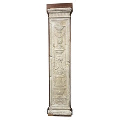 19th Century French Neoclassical Style Pilaster, Antique Plaster Wall Décor