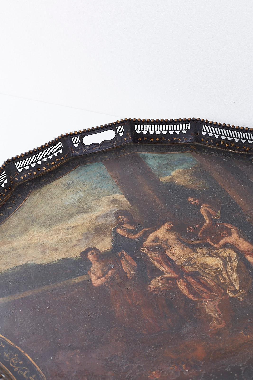 19th Century French Neoclassical Style Tole Tray 12