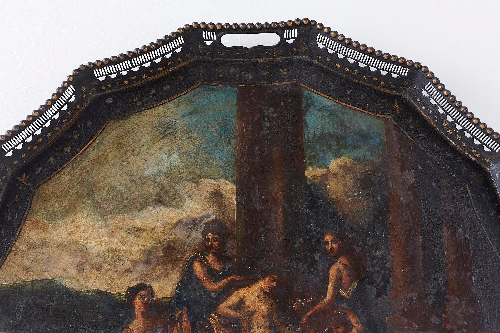 19th Century French Neoclassical Style Tole Tray 1