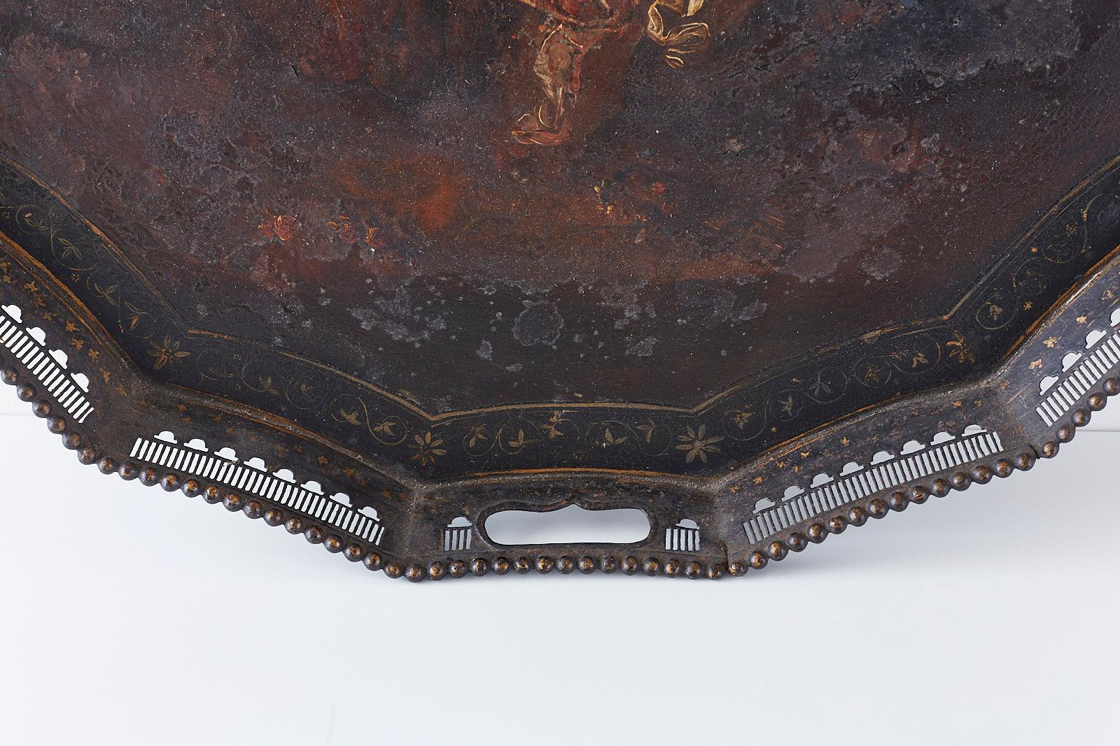 19th Century French Neoclassical Style Tole Tray 2
