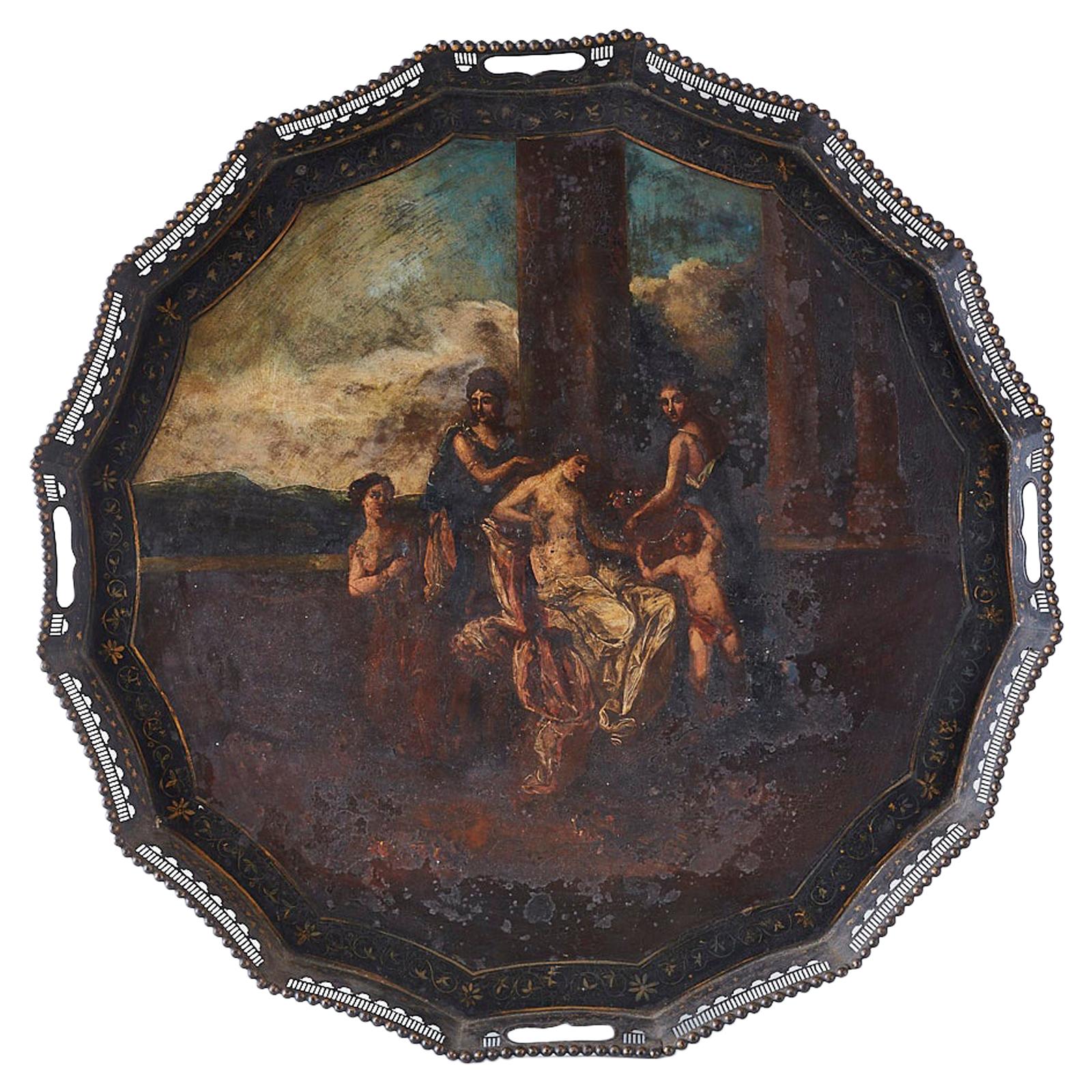 19th Century French Neoclassical Style Tole Tray