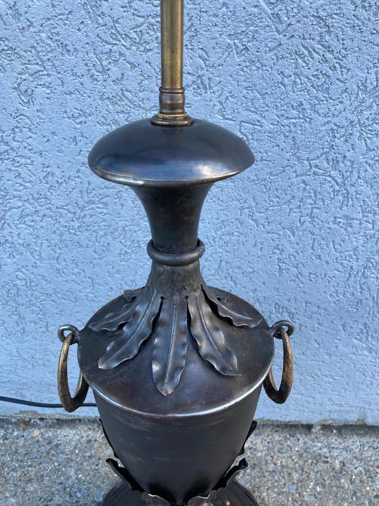 Belle Époque 19th Century French Neoclassical Style Urn Form Steel Lamp For Sale