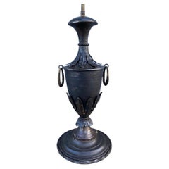 Antique 19th Century French Neoclassical Style Urn Form Steel Lamp