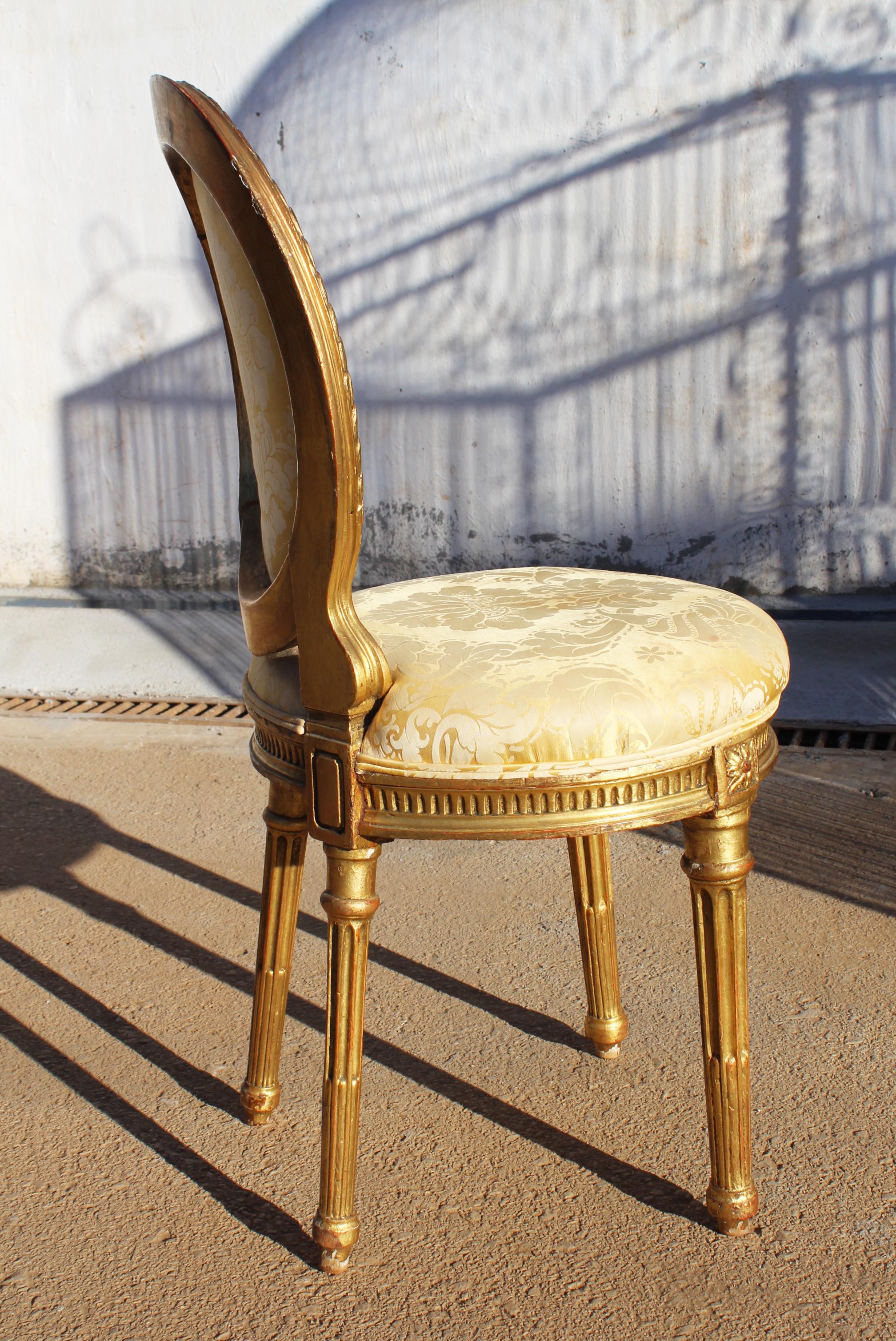 19th Century French Neoclassical Upholstered Chair For Sale at 1stDibs