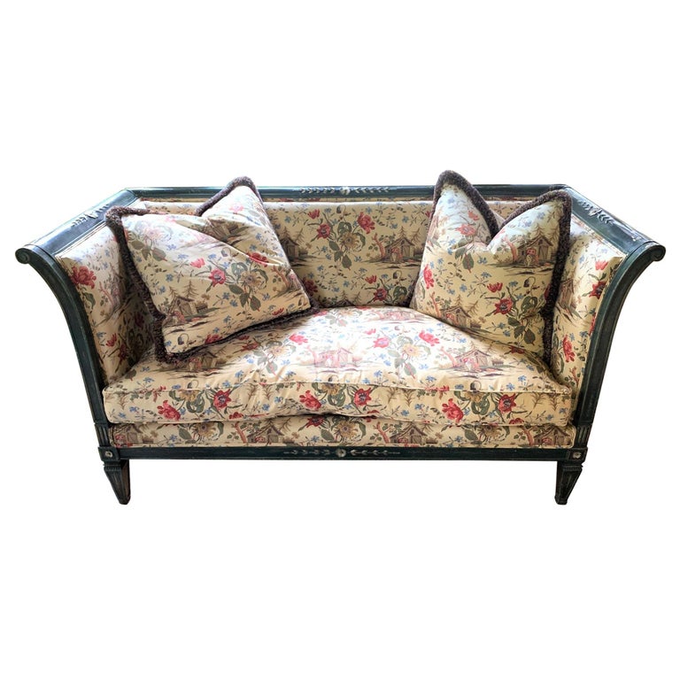 19th Century French Neoclassical Upholstered Sofa For Sale at 1stdibs