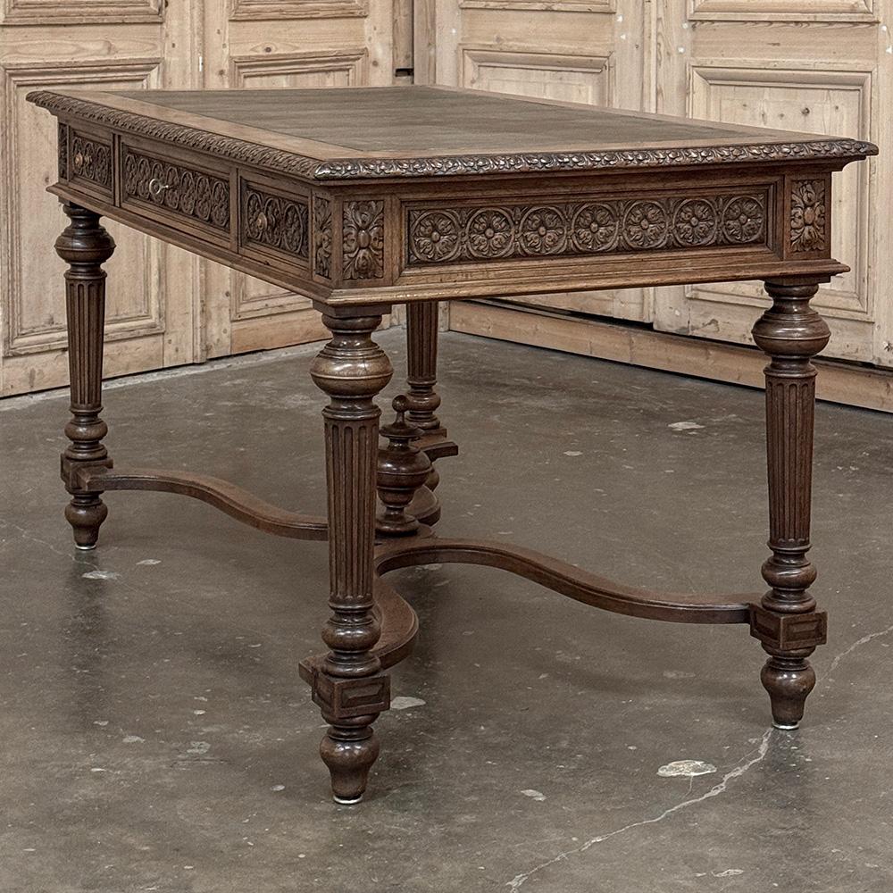 19th Century French Neoclassical Walnut Desk ~ Double Faced en venta 4