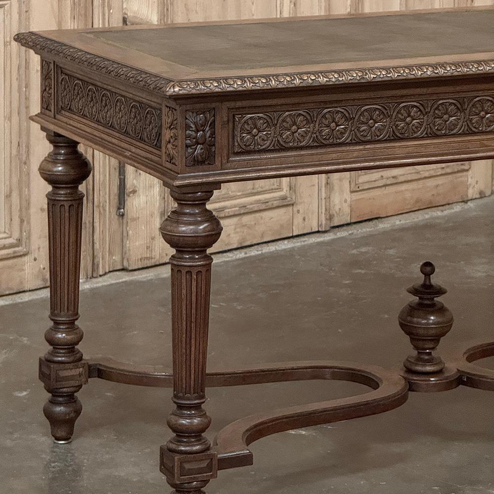 19th Century French Neoclassical Walnut Desk ~ Double Faced en venta 6