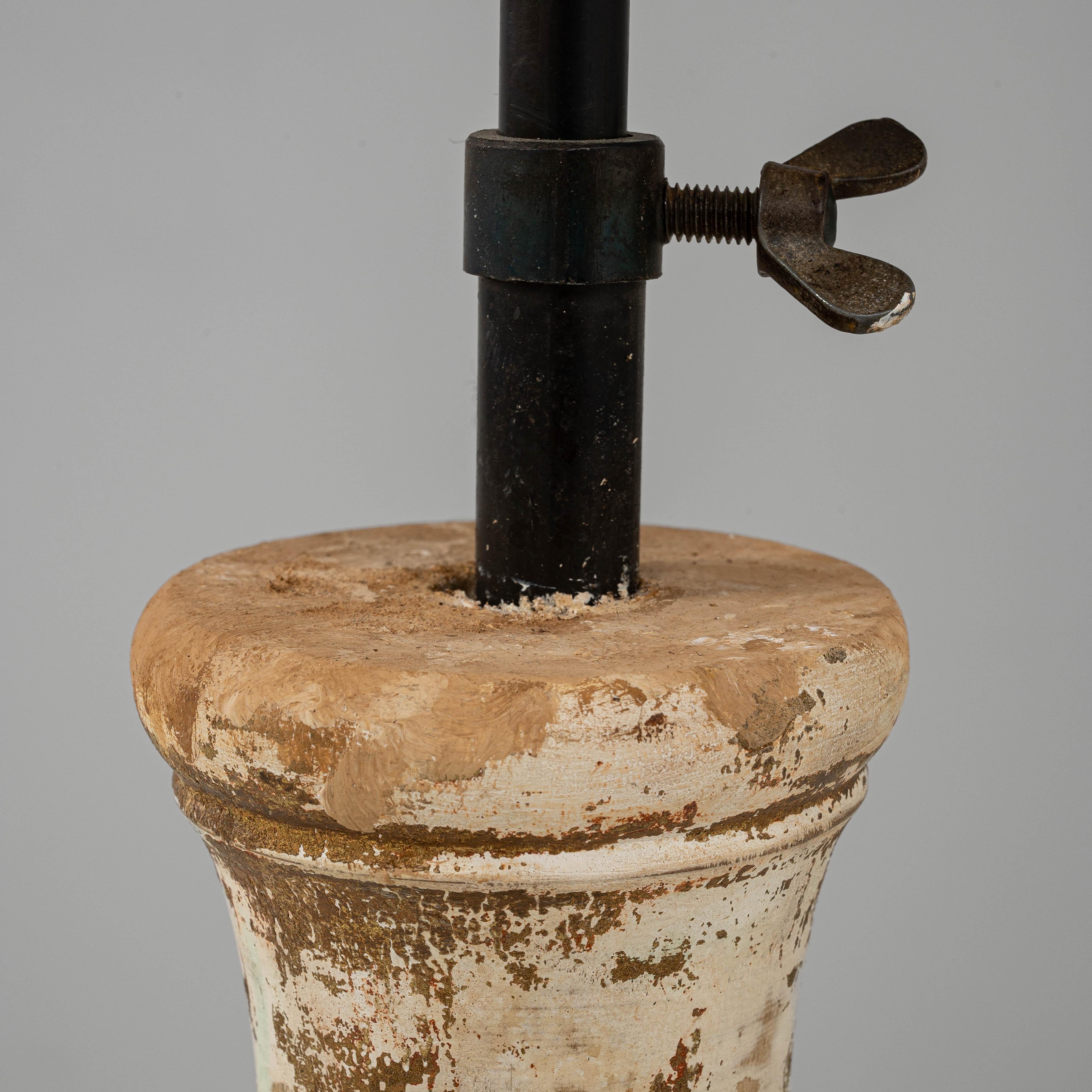19th Century French Neoclassical Wood Patinated Floor Lamp For Sale 10