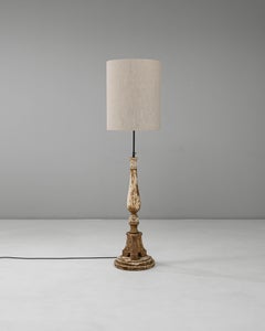 19th Century French Neoclassical Wood Patinated Floor Lamp