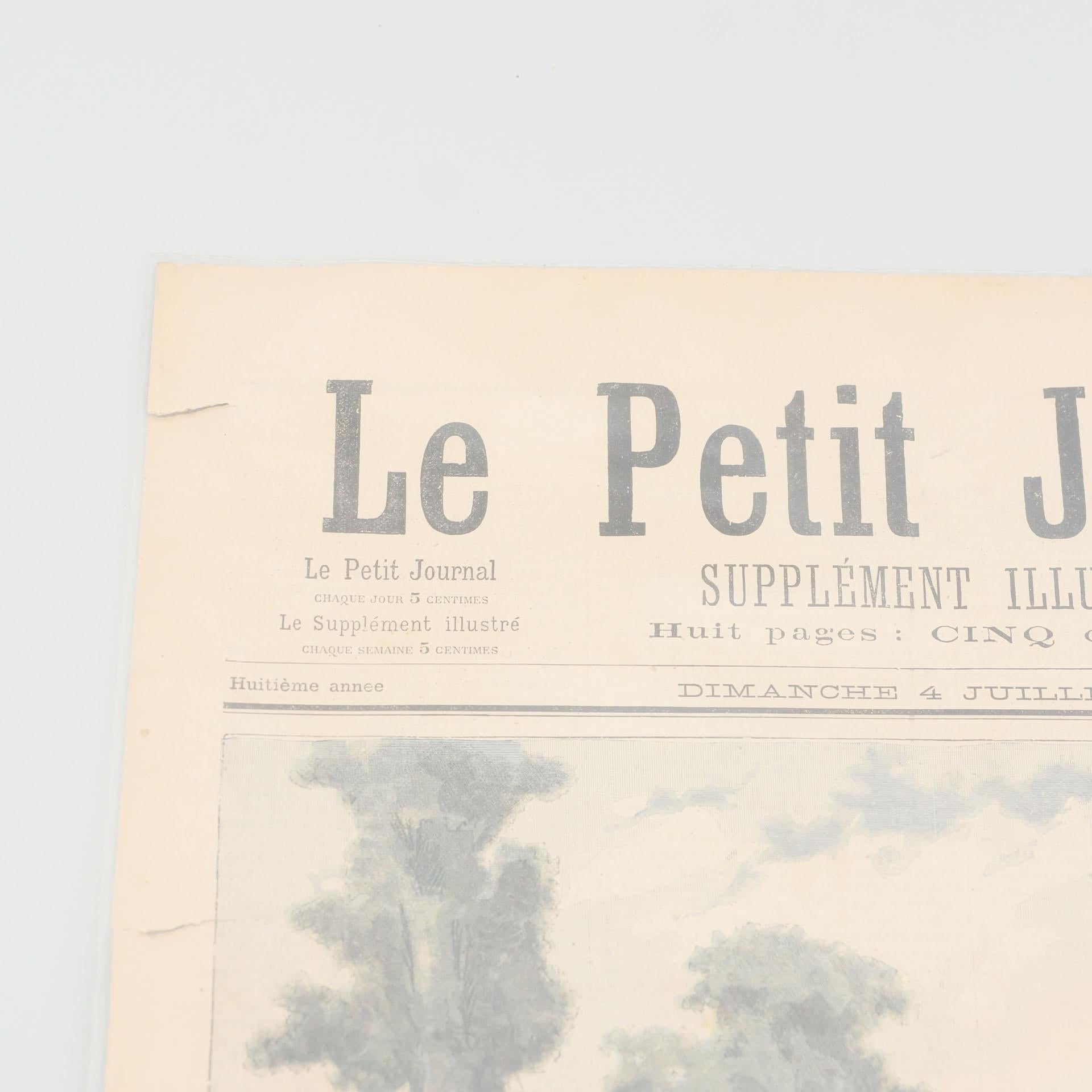 Late 19th Century 19th Century French Newspaper 'Le Petite Jounal', 1897