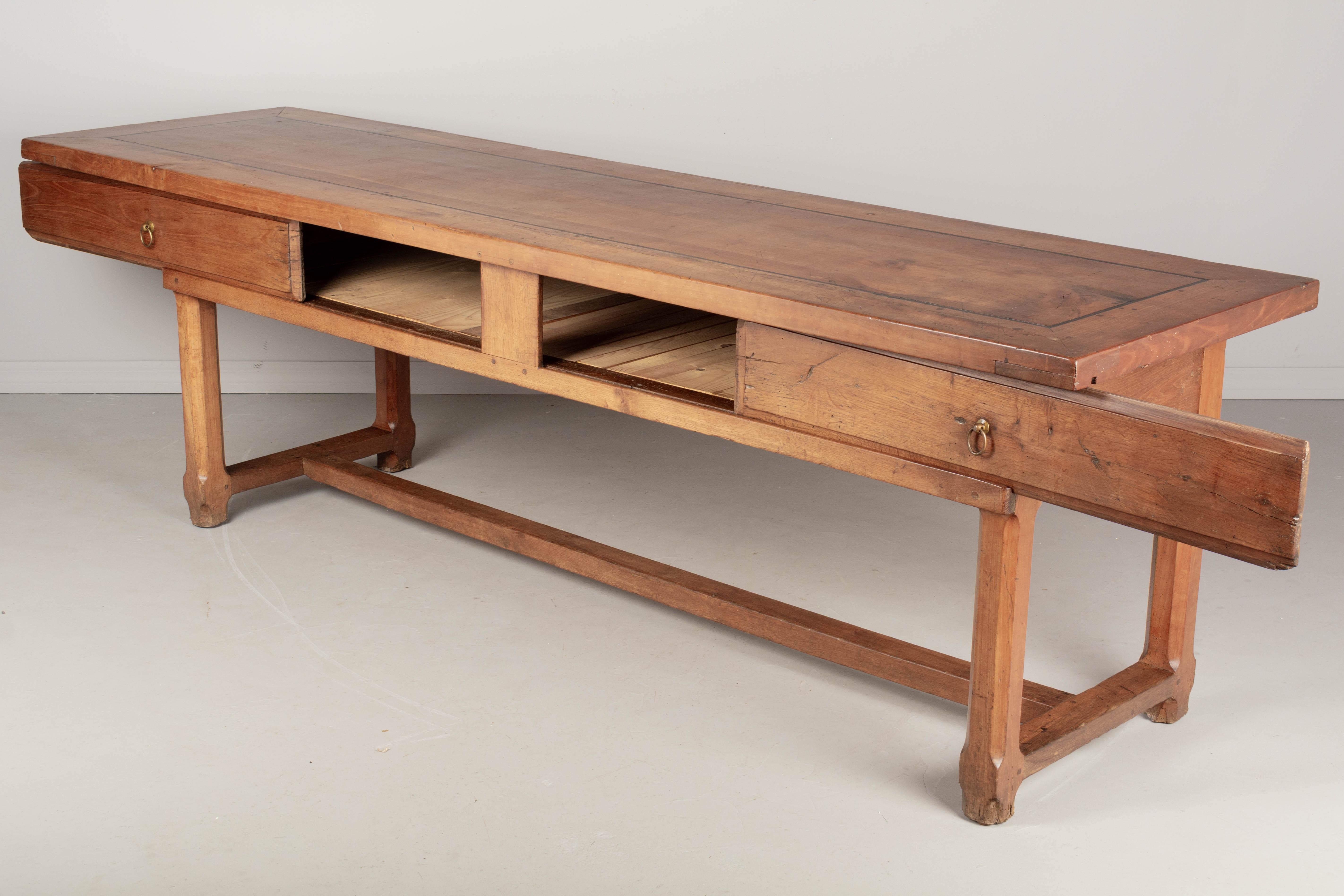 Country 19th Century French Normandy Farm Table For Sale