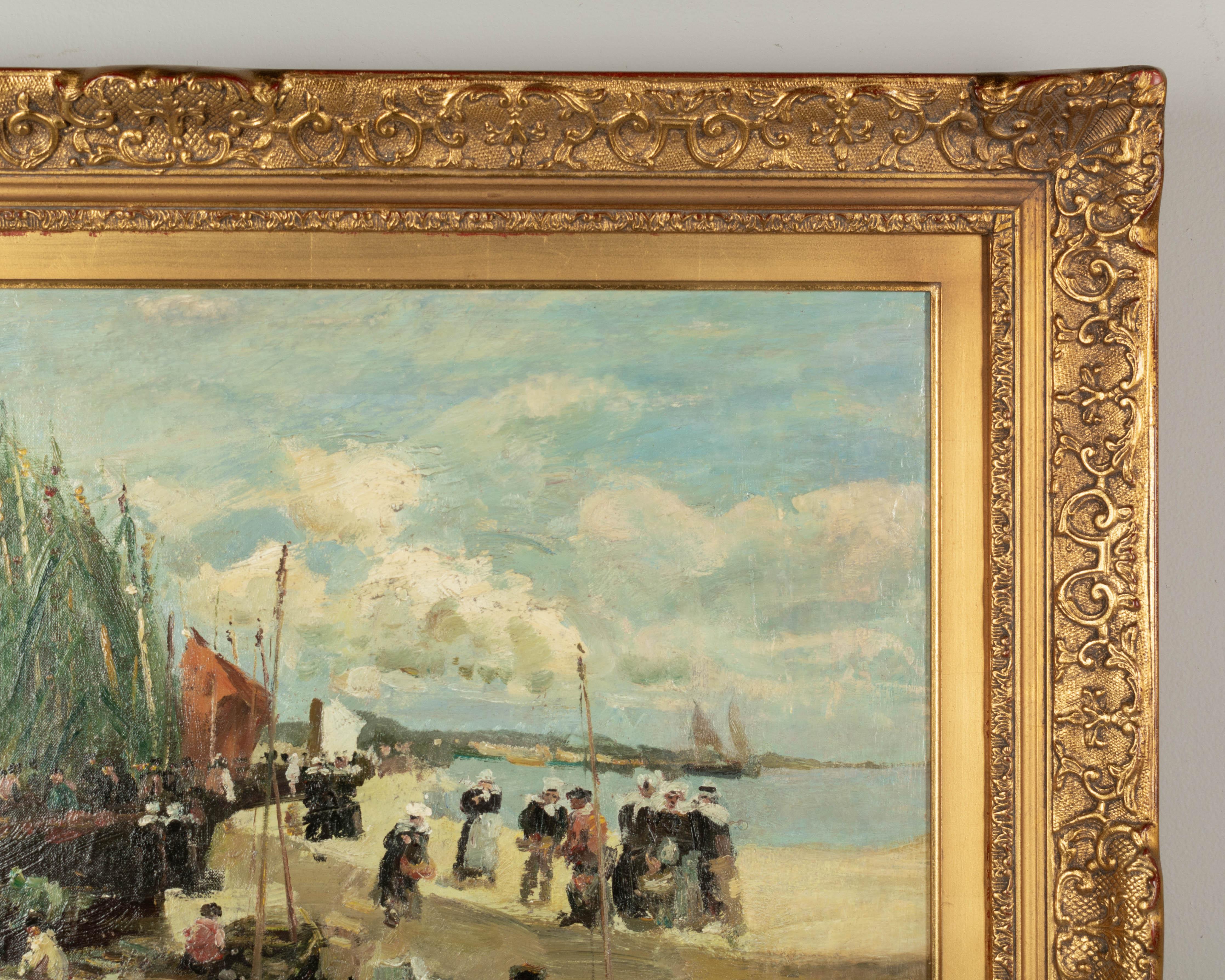 French Normandy Fisherman Oil Painting For Sale 2