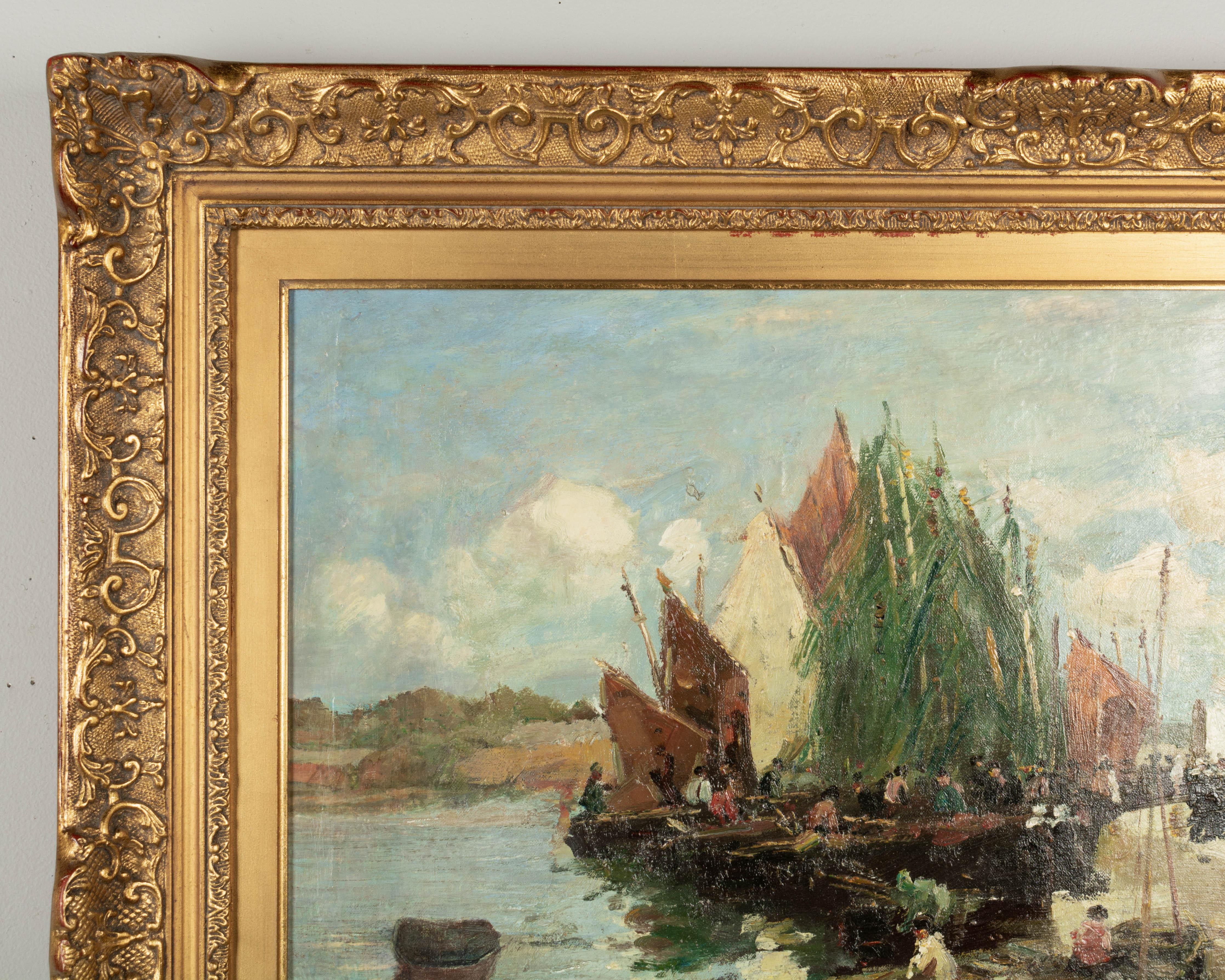 French Normandy Fisherman Oil Painting For Sale 3