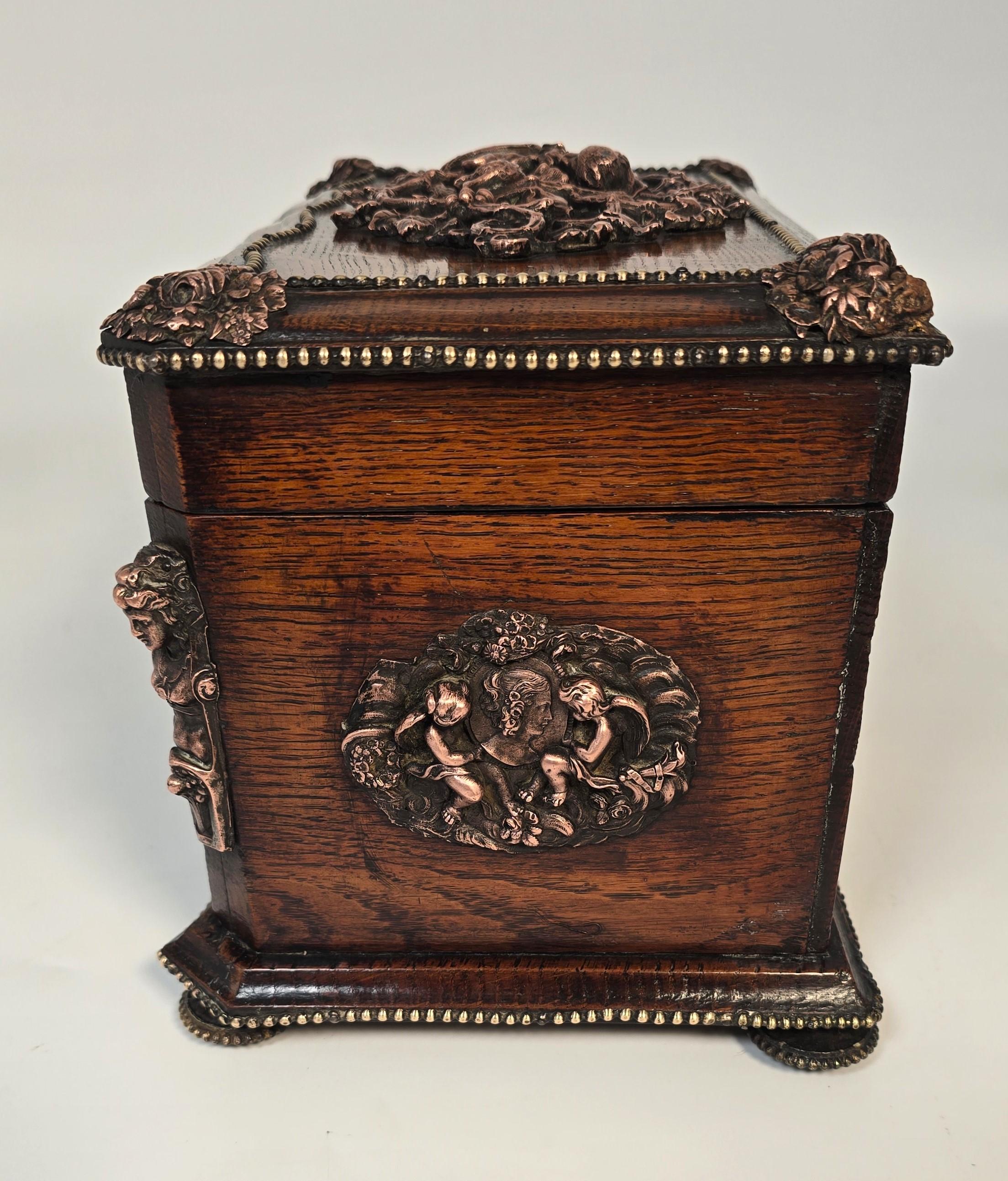 Luigi Filippo Portavivande francese del XIX secolo in Oak e ottone di Tahan Paris C1880 in vendita