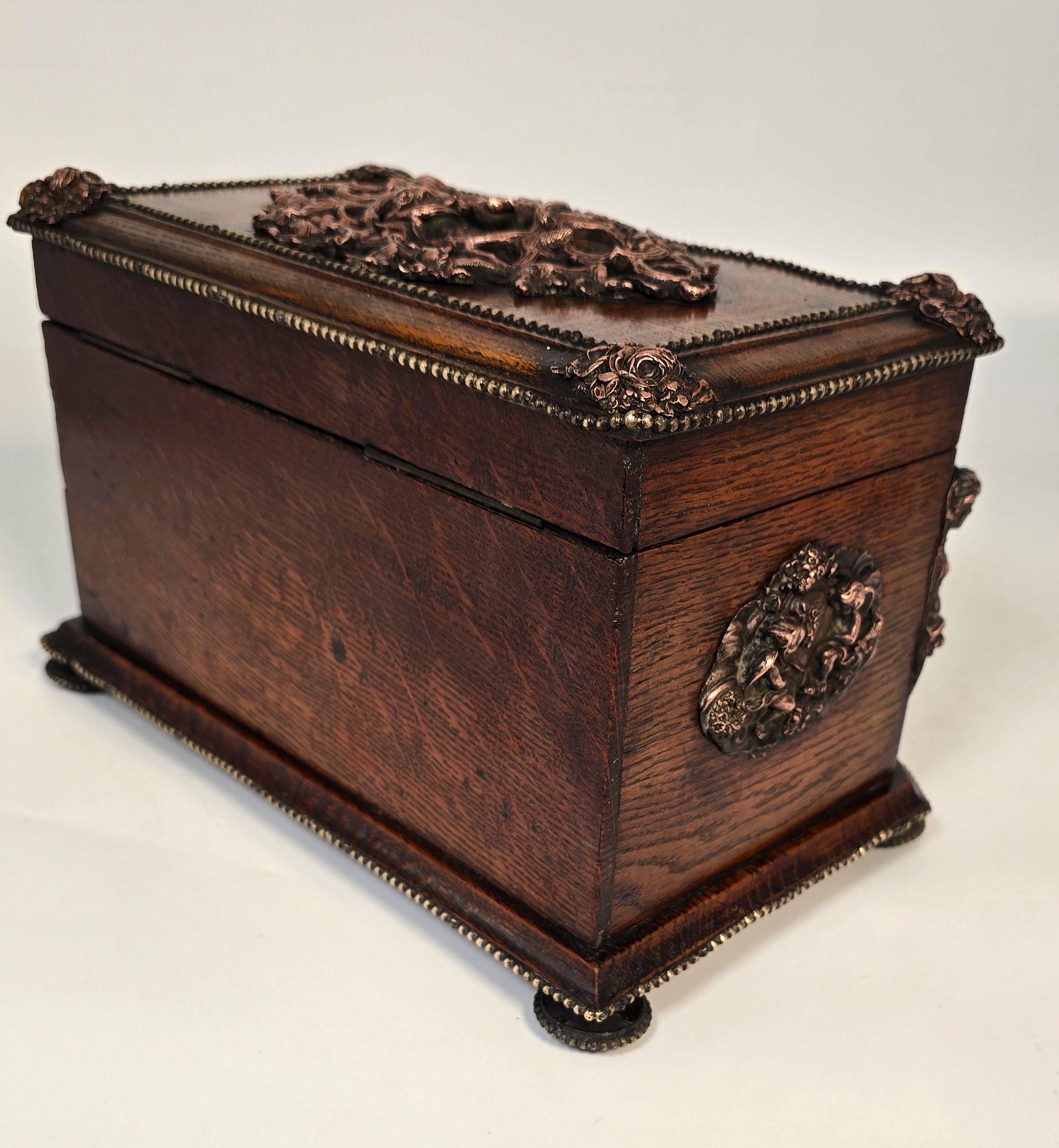 Portavivande francese del XIX secolo in Oak e ottone di Tahan Paris C1880 In condizioni buone in vendita a Central England, GB