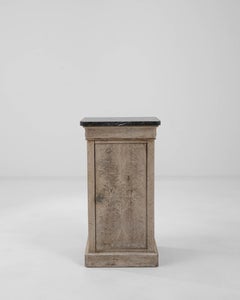 19th Century French Oak and Marble Bedside Table