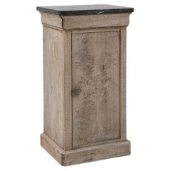 19th Century French Oak and Marble Bedside Table