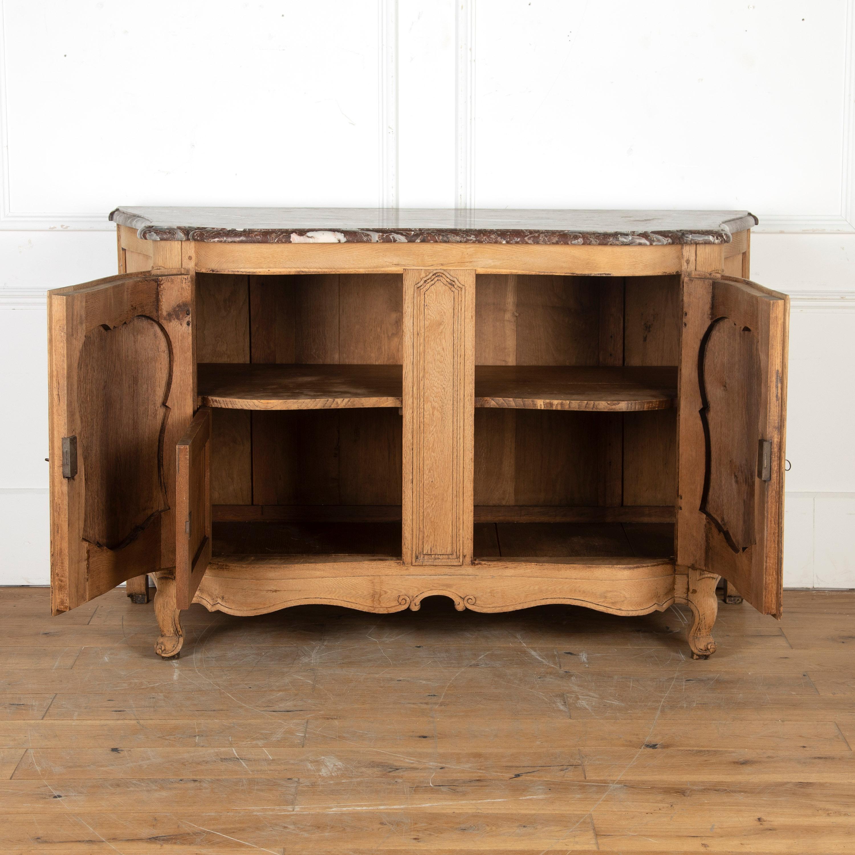 19th Century French Oak and Marble Sideboard For Sale 2