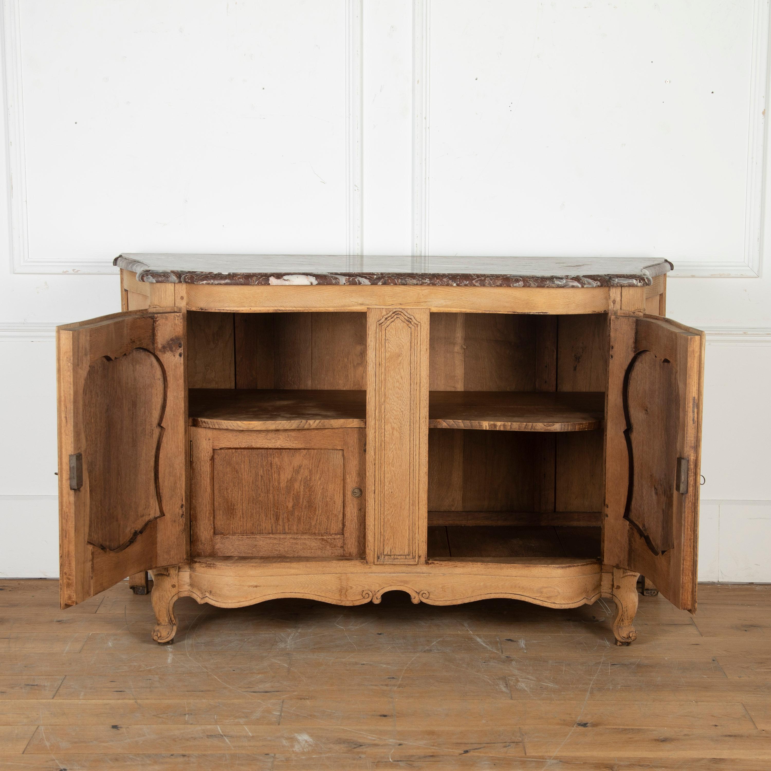 19th Century French Oak and Marble Sideboard For Sale 4