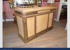 19th Century French Oak and Poplar Wood Counter, 1890s