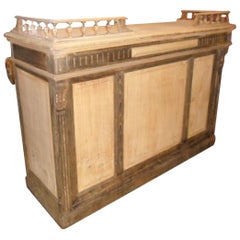 19th Century French Oak and Poplar Wood Counter, 1890s