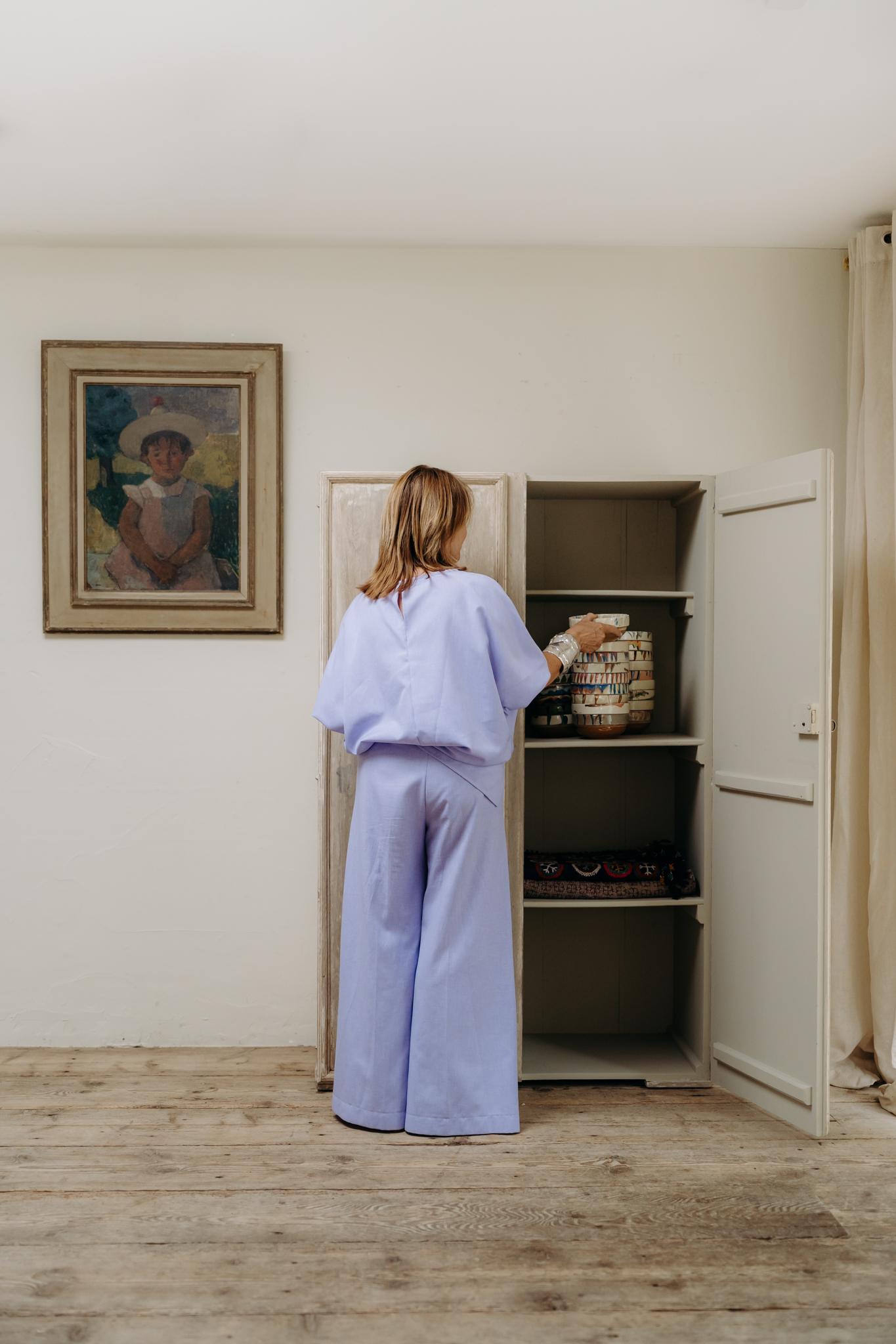 Armoire française en chêne et peuplier du 19e siècle en vente 2