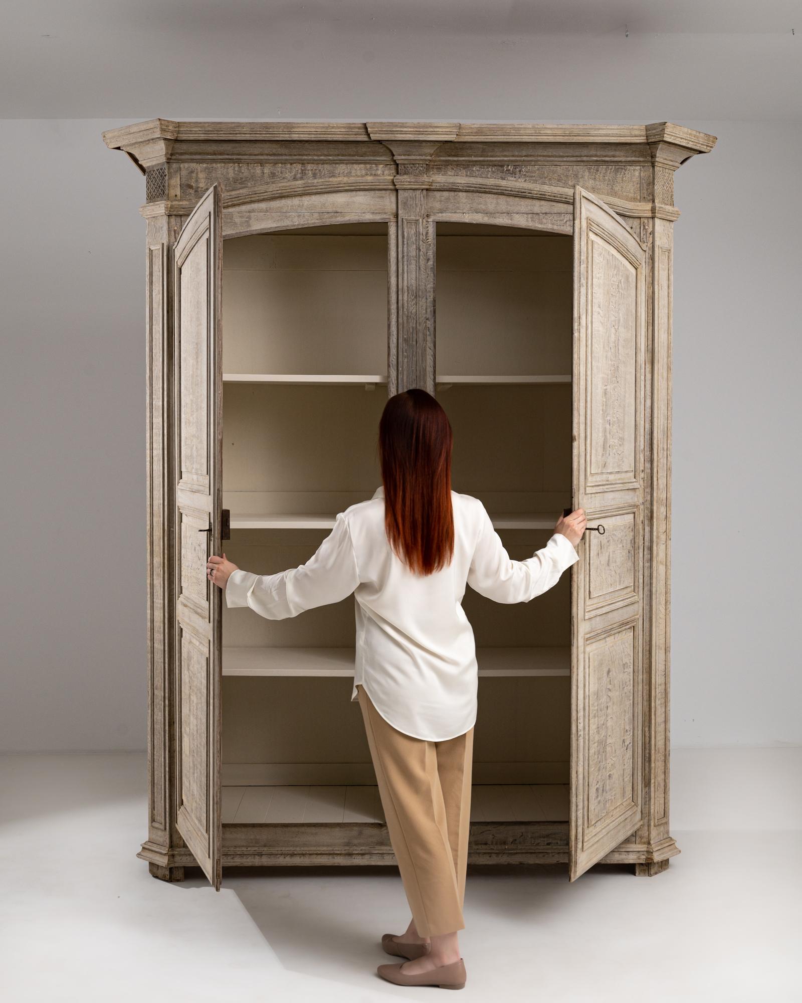 French Provincial 19th Century French Oak Armoire For Sale