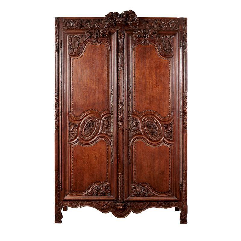 19th Century French Oak Armoire from Normandy For Sale