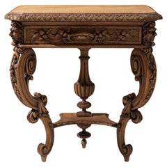 19th Century French Oak ‘Bacchus’ Console Table 