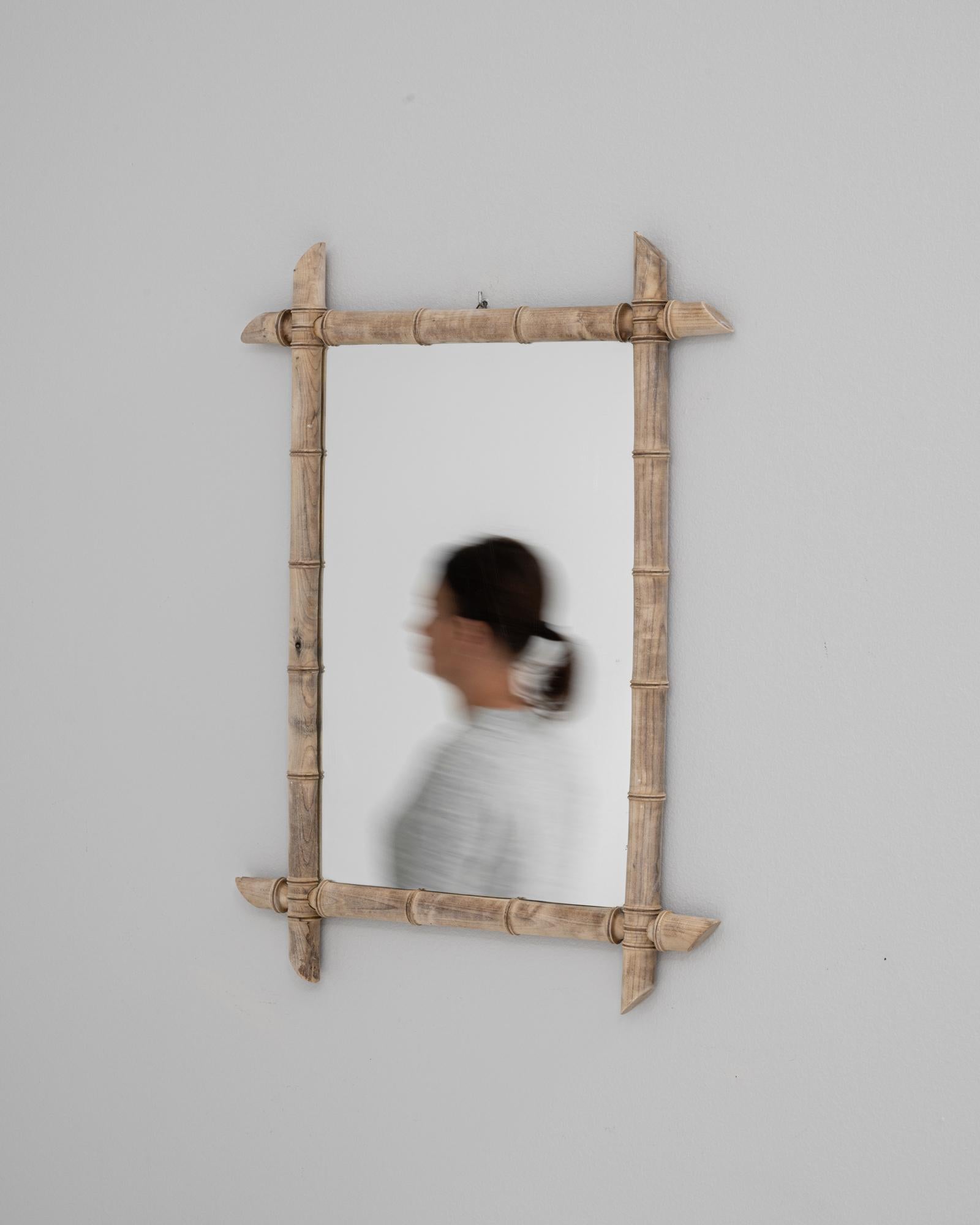 XIXe siècle Miroir français du 19ème siècle de style bambou en vente