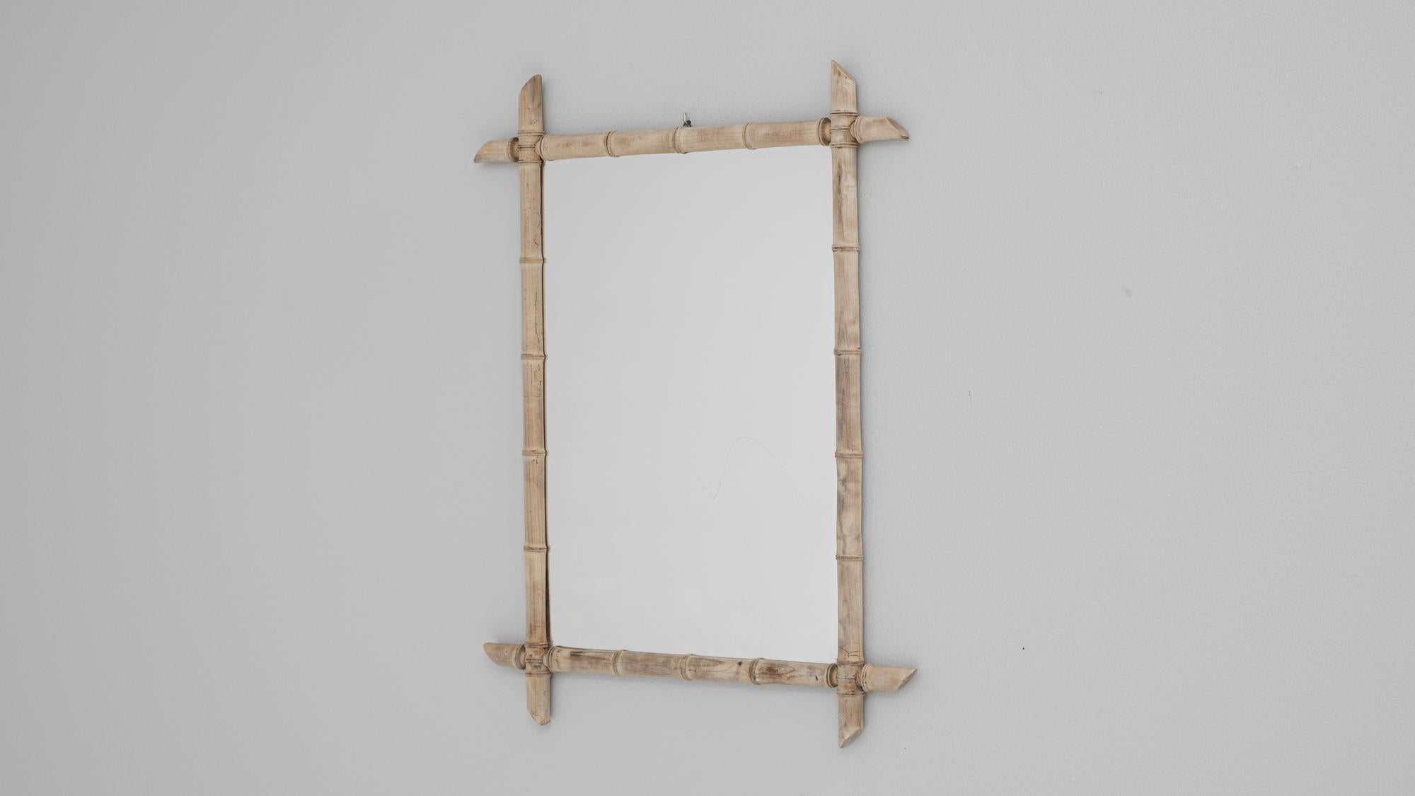 Miroir français du 19ème siècle de style bambou 1
