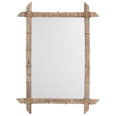 Miroir français du 19ème siècle de style bambou