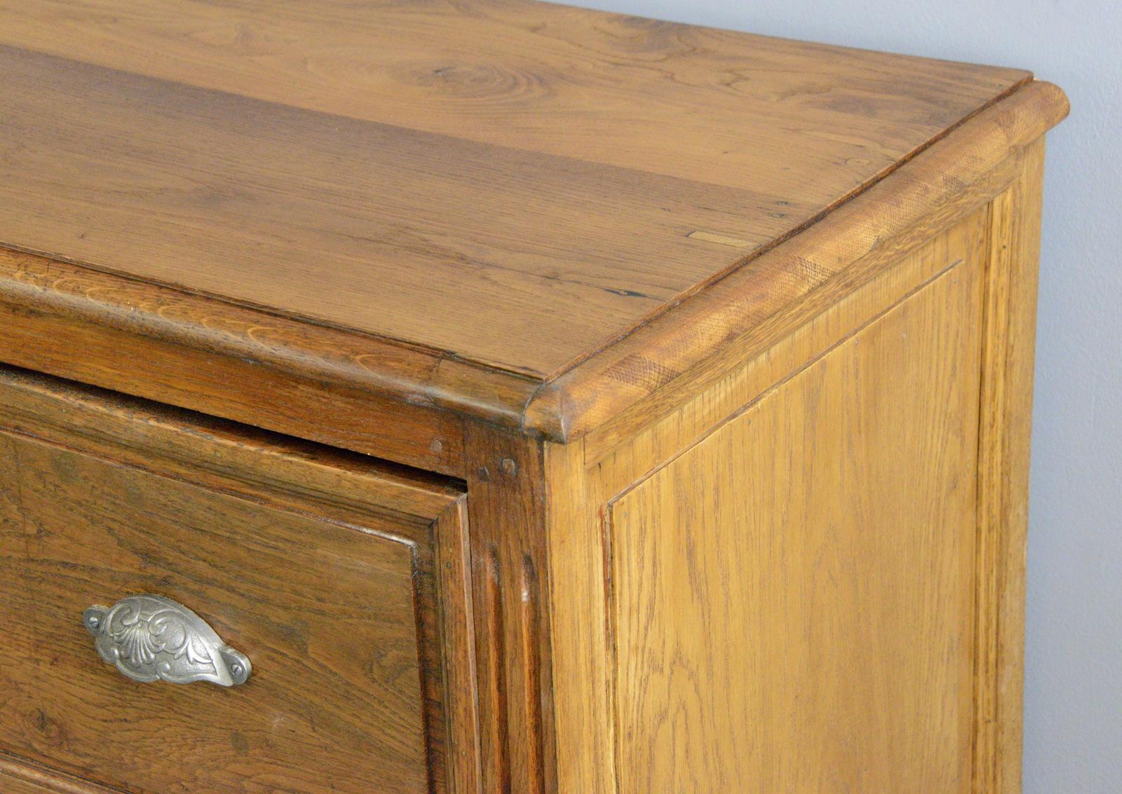 19th Century French Oak Bank of Drawers 5