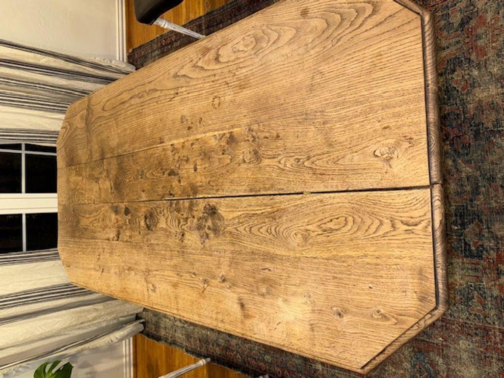 19th Century French Oak Barley Twist Dining Table For Sale 2