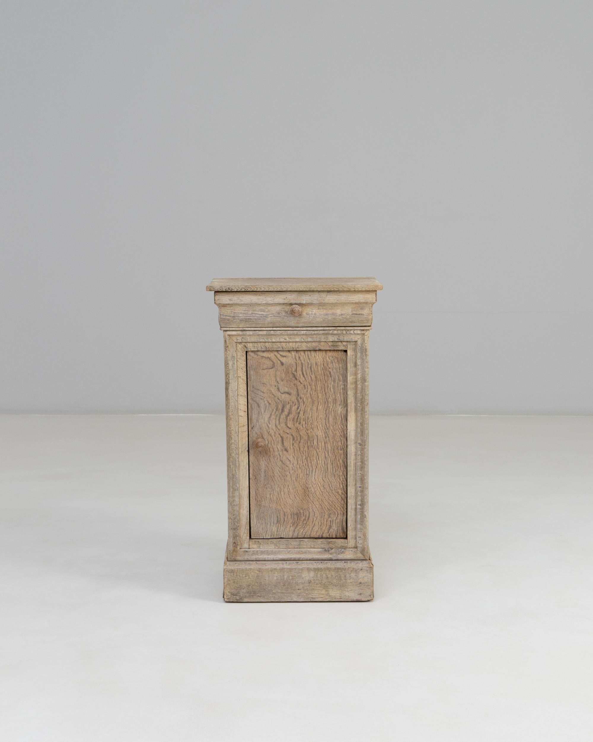 19th Century French Oak Bedside Table For Sale 2