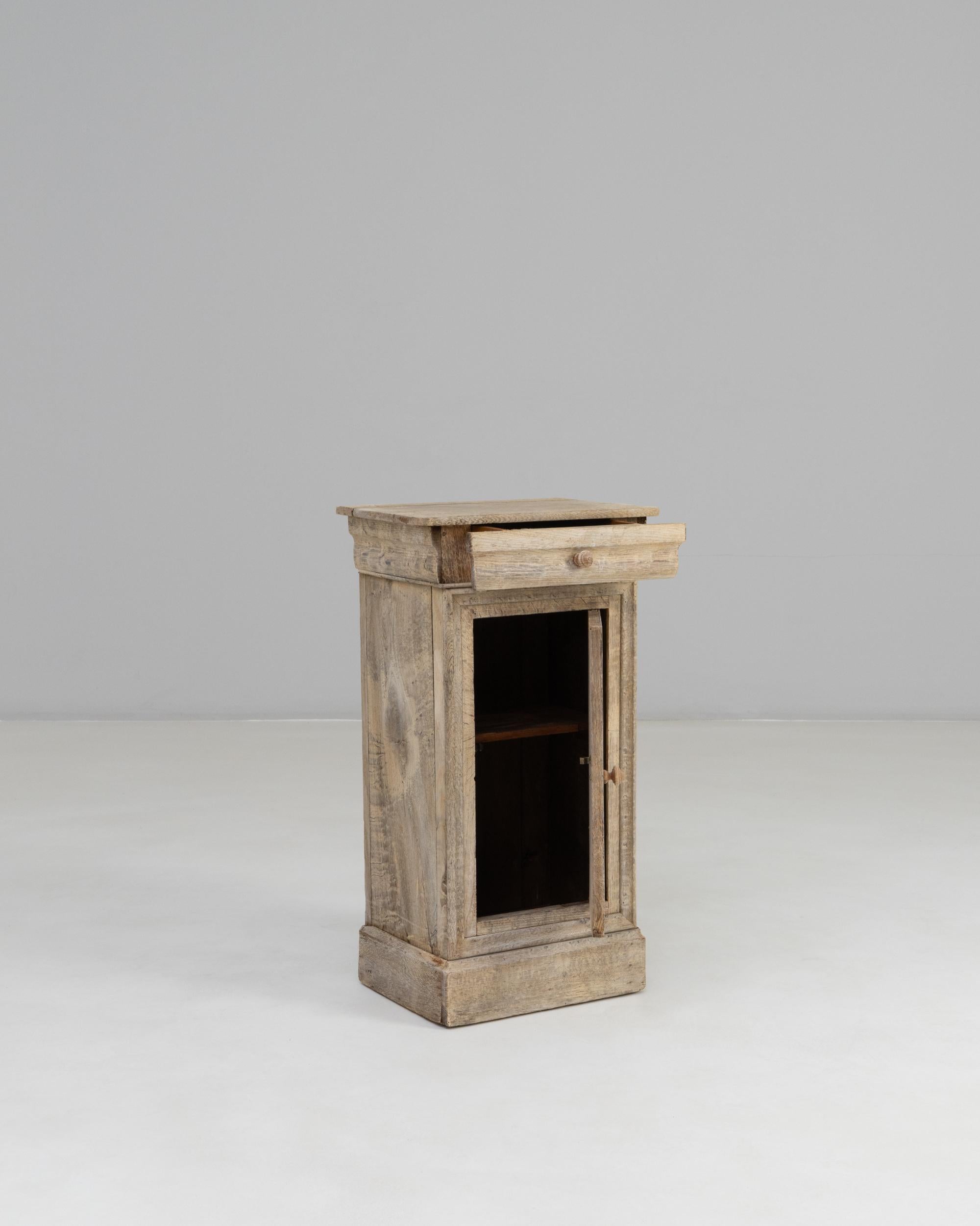 19th Century French Oak Bedside Table For Sale 5