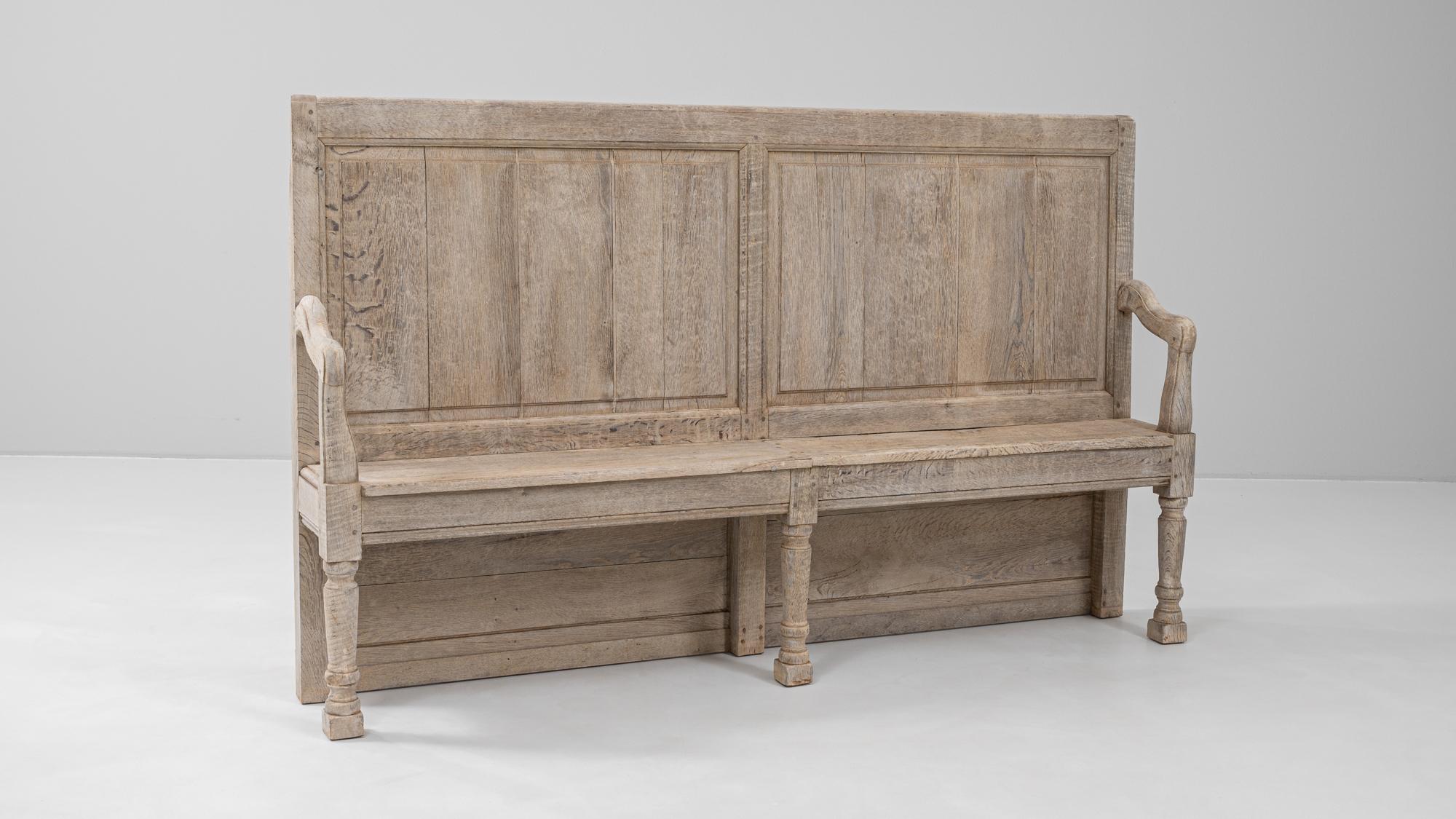 Banc en chêne français du XIXe siècle en vente 5